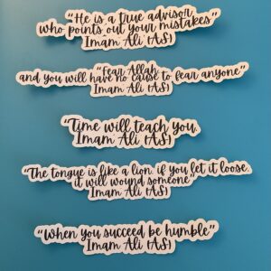 Imam Ali quotes stickers bundle