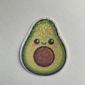 happy avocado - Cute Waterproof Vinyl avocado Sticker